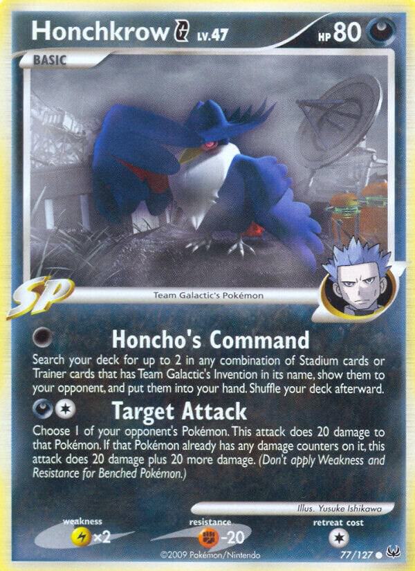 Honchkrow G 77/127 card from Platinum