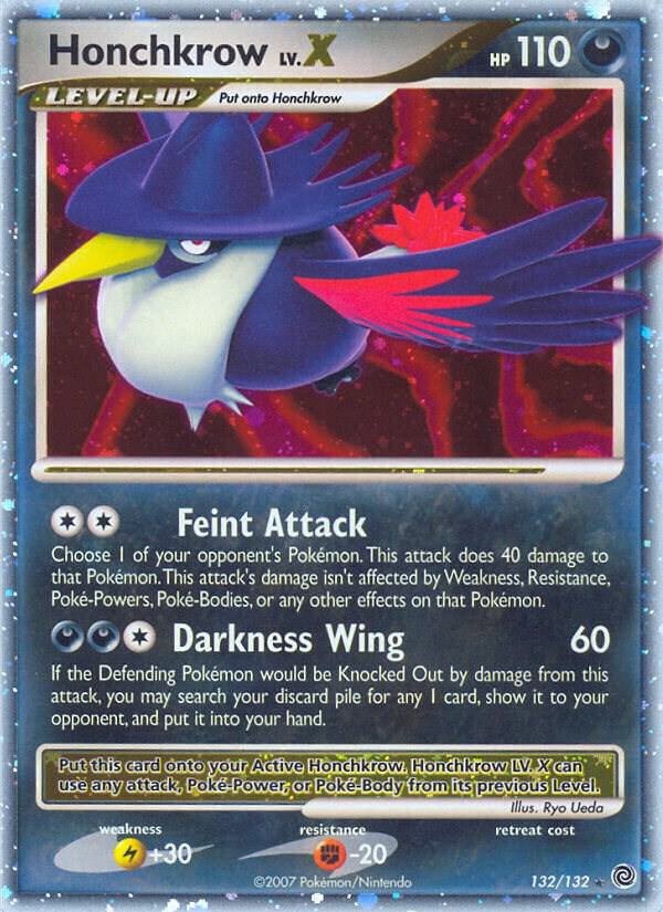 Honchkrow LV.X 132/132 card from Secret Wonders
