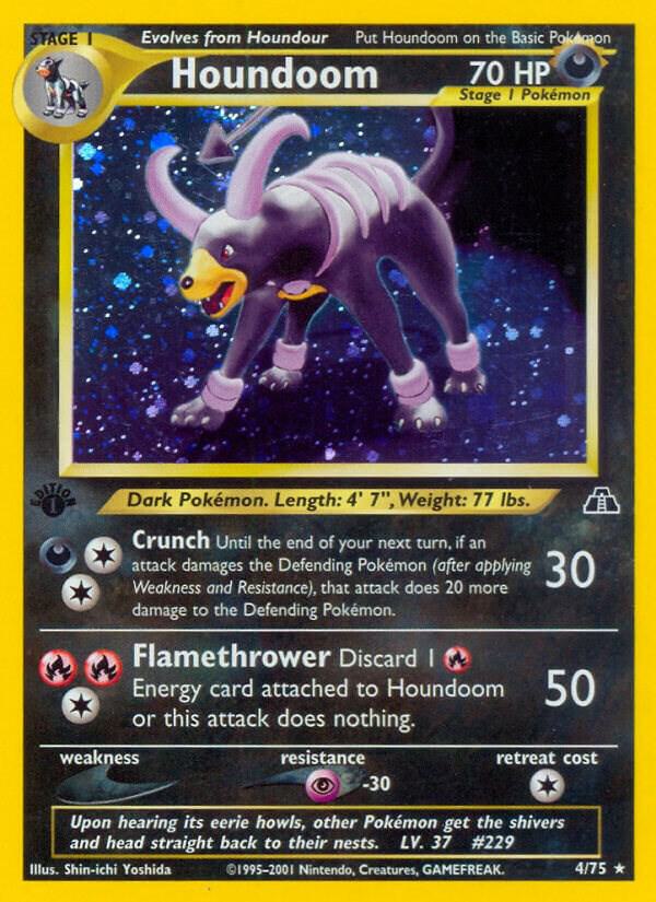Houndoom (4) 04/75 card from Neo Discovery
