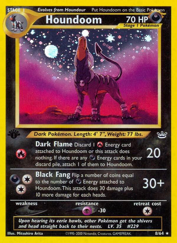Houndoom 08/64 card from Neo Revelation