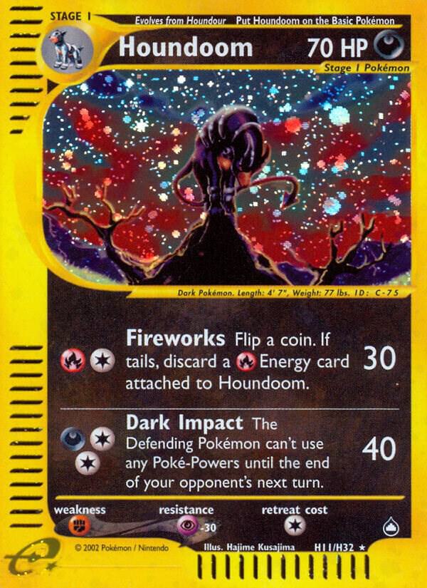 Houndoom (H11) H11/H32 card from Aquapolis