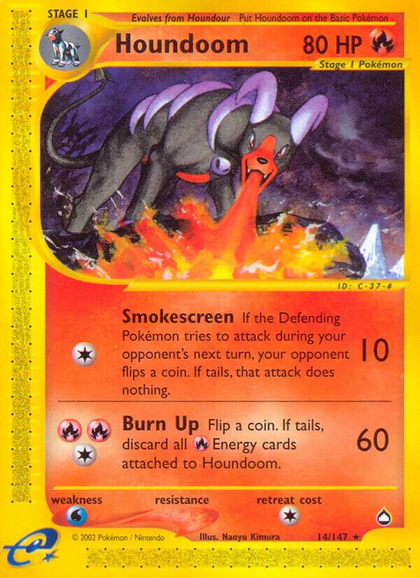Houndoom (14) 014/147 card from Aquapolis