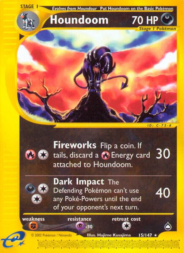 Houndoom (15) 015/147 card from Aquapolis