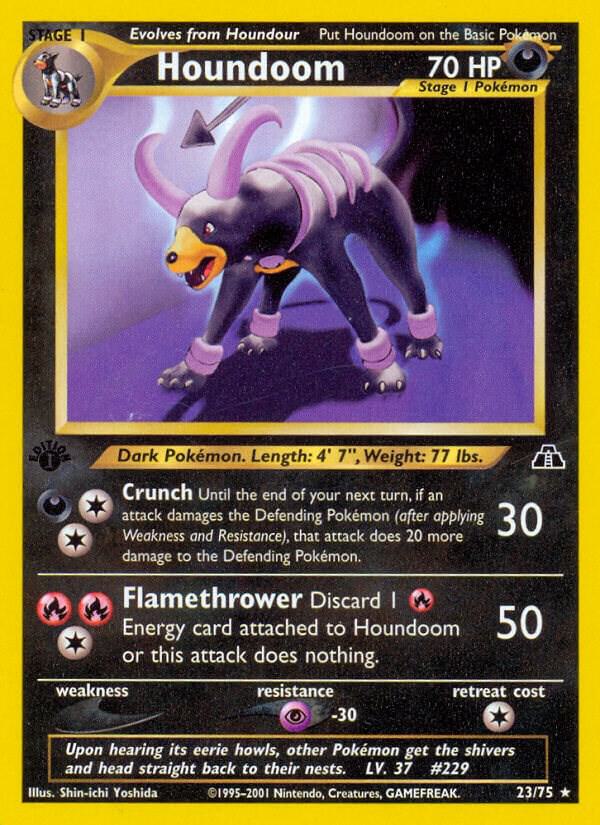 Houndoom (23) 23/75 card from Neo Discovery