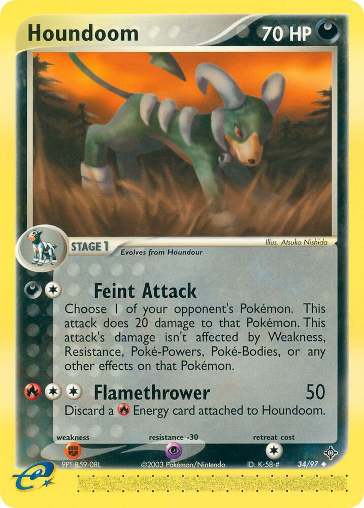 Houndoom 34/97 card from Dragon