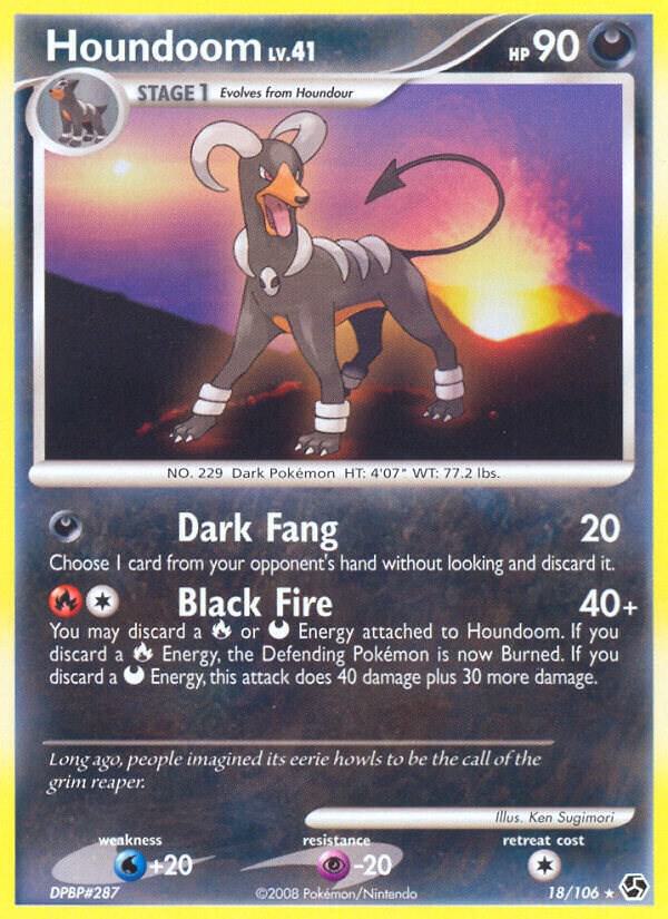 Houndoom 18/106 card from Great Encounters