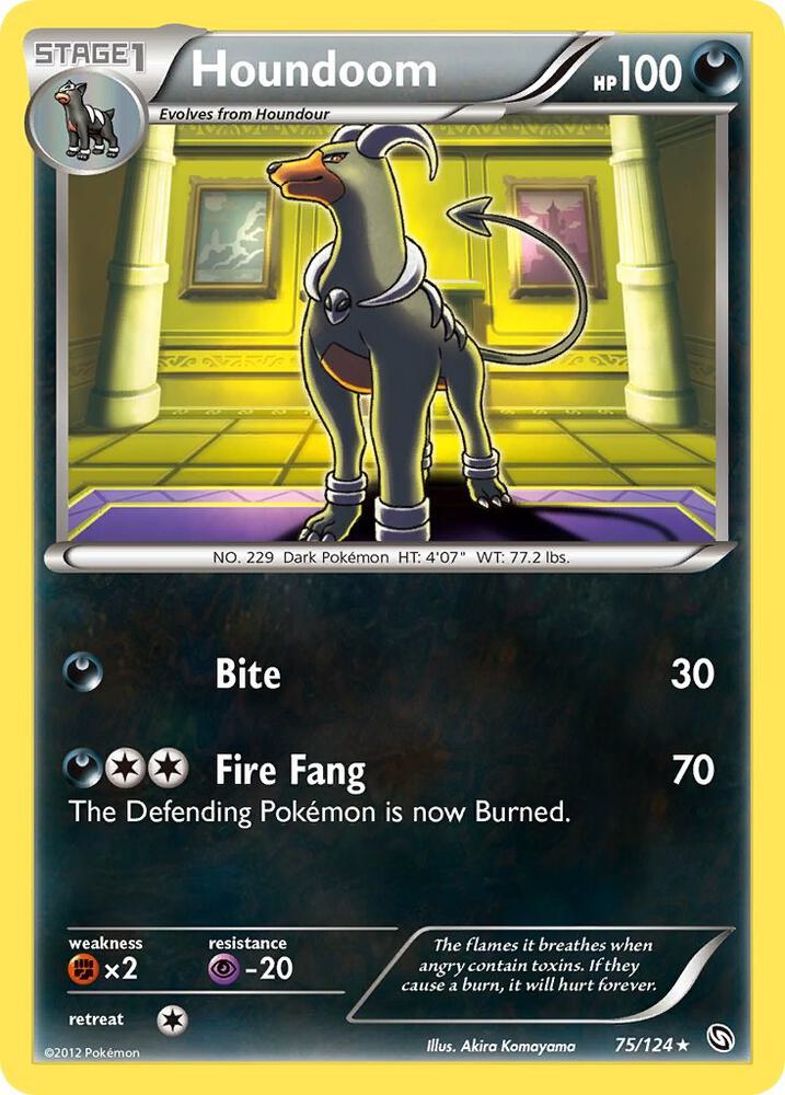 Houndoom 75/124 card from Dragons Exalted