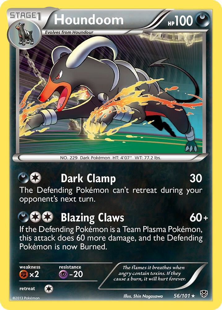 Houndoom 56/101 card from Plasma Blast