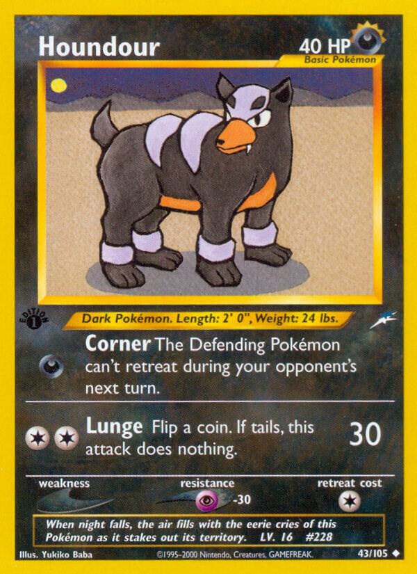 Houndour 043/105 card from Neo Destiny