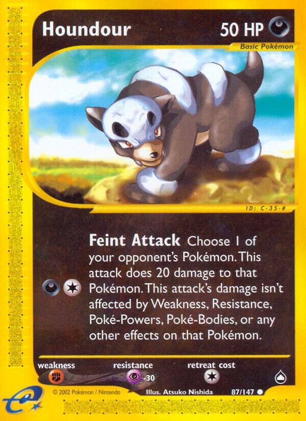 Houndour (87) 087/147 card from Aquapolis