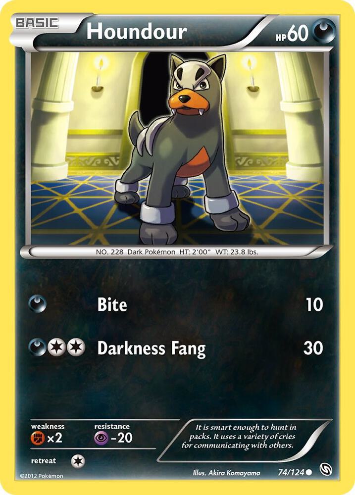 Houndour 74/124 card from Dragons Exalted