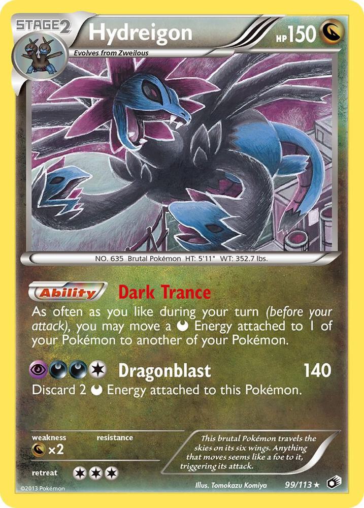 Hydreigon 99/113 card from Legendary Treasures