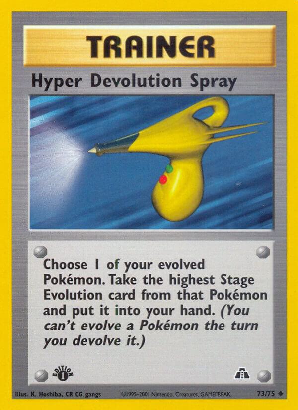 Hyper Devolution Spray 73/75 card from Neo Discovery
