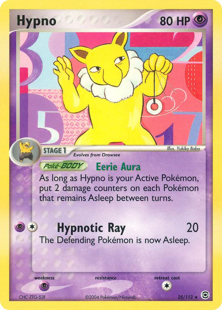Hypno 25/112 card from FireRed & LeafGreen