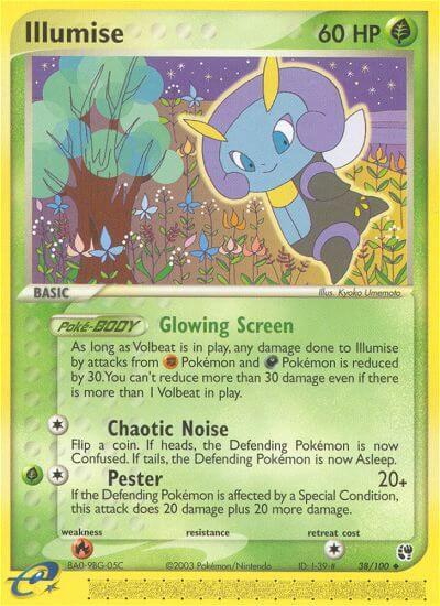 Illumise 38/100 card from Sandstorm