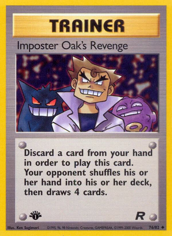 Imposter Oak's Revenge 76/82 card from Team Rocket