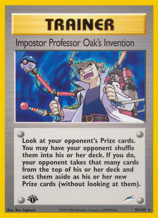 Impostor Professor Oak's Invention 094/105 card from Neo Destiny