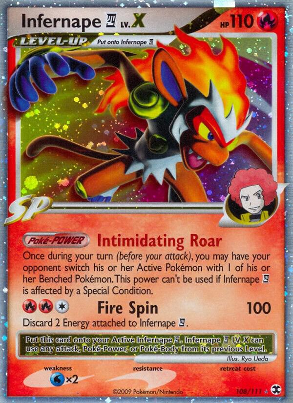 Infernape E4 Lv.X 108/111 card from Rising Rivals