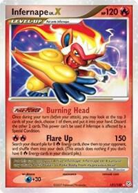 Infernape LV.X 121/130 card from Diamond and Pearl
