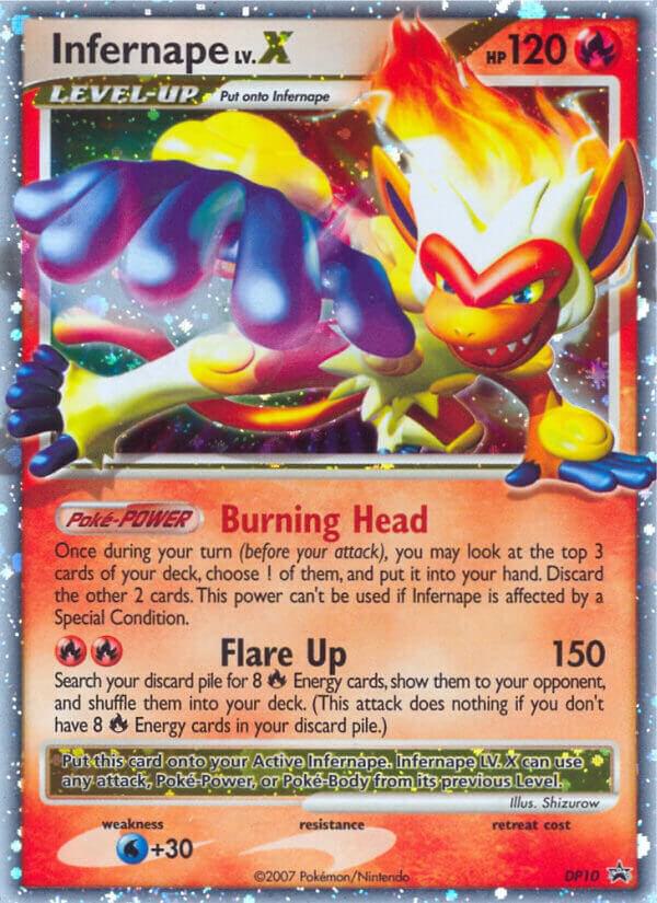 Infernape LV.X DP10 card from Diamond and Pearl Promos