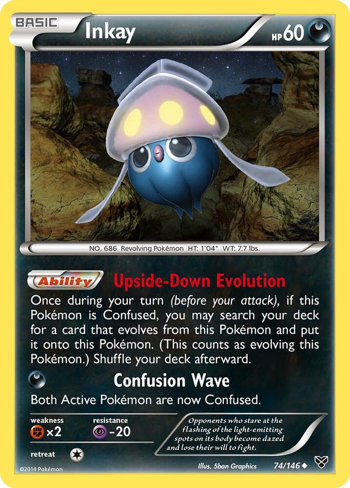 Inkay (74) 74/146 card from XY Base Set