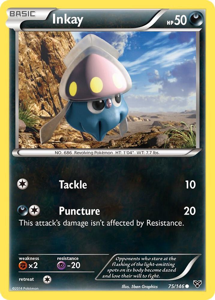 Inkay (75) 75/146 card from XY Base Set