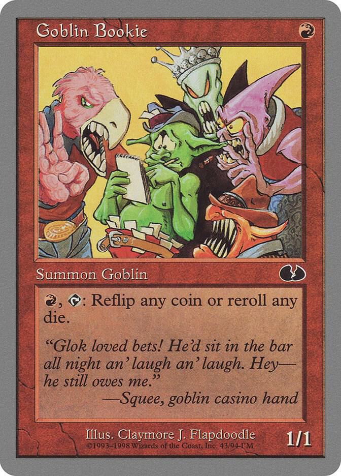 Goblin Bookie 43 card from Unglued