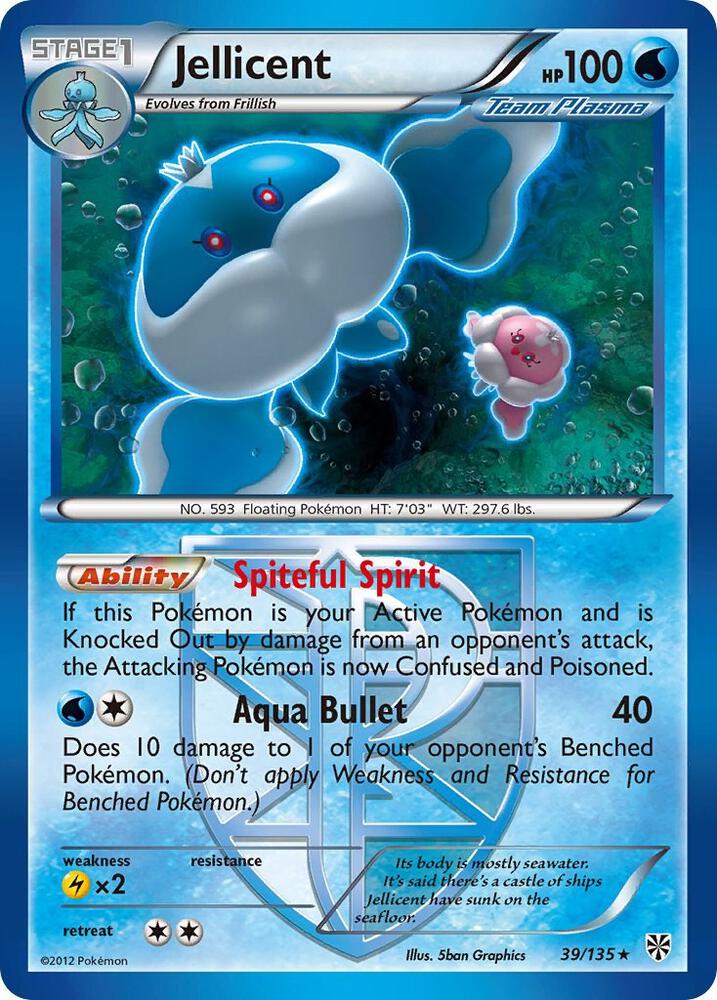 Jellicent (Team Plasma) 39/135 card from Plasma Storm