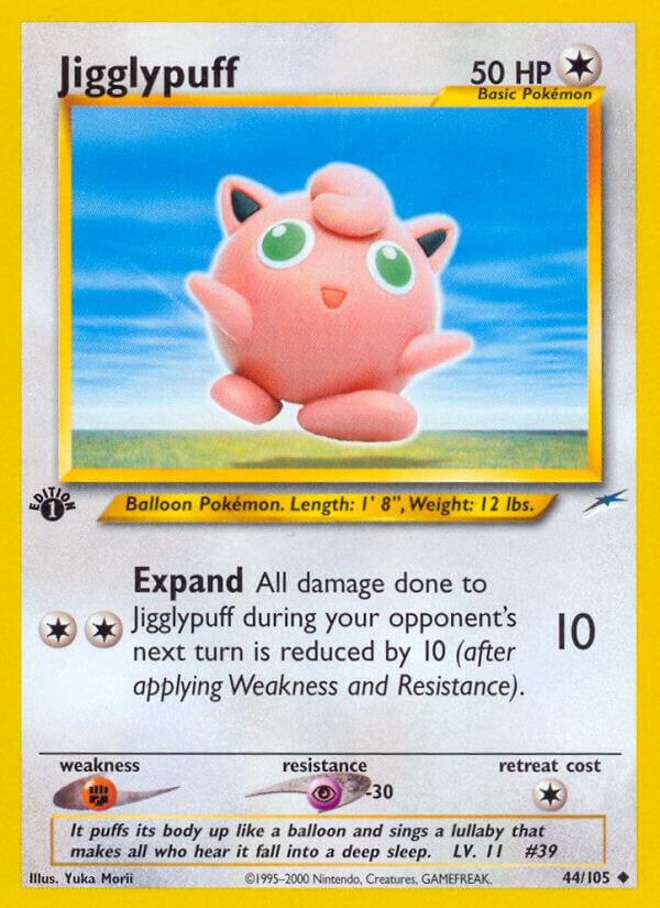Jigglypuff 044/105 card from Neo Destiny