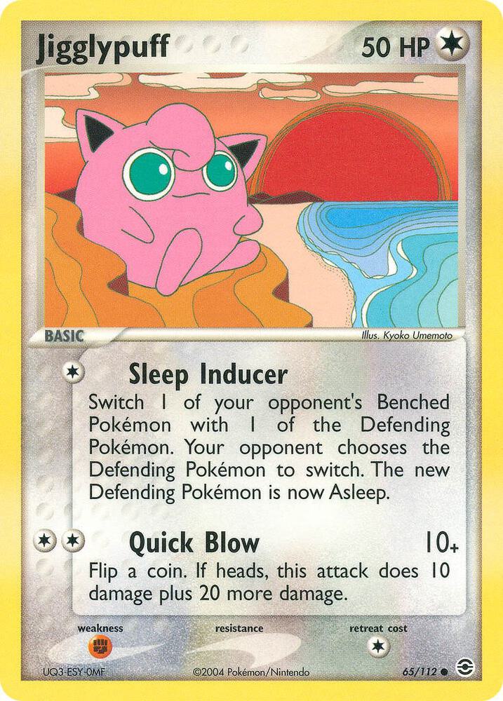 Jigglypuff 65/112 card from FireRed & LeafGreen