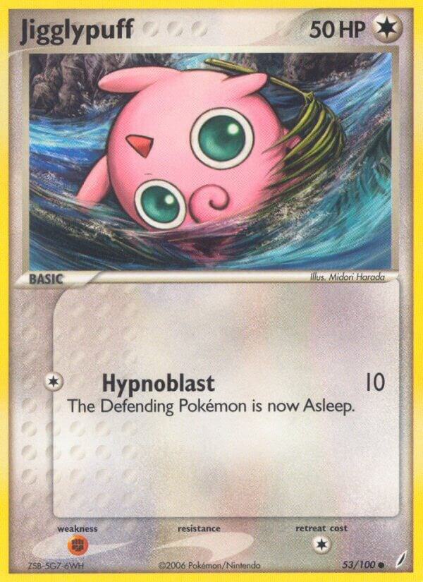 Jigglypuff 53/100 card from Crystal Guardians