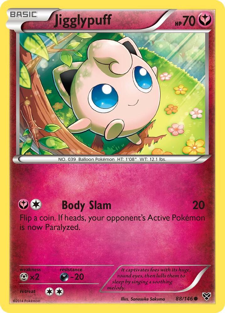 Jigglypuff (88) 88/146 card from XY Base Set