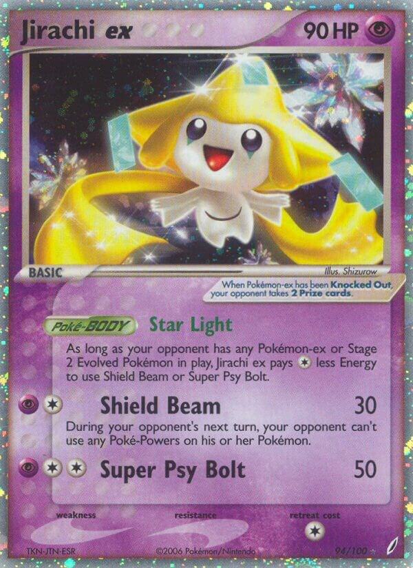 Jirachi ex 94/100 card from Crystal Guardians