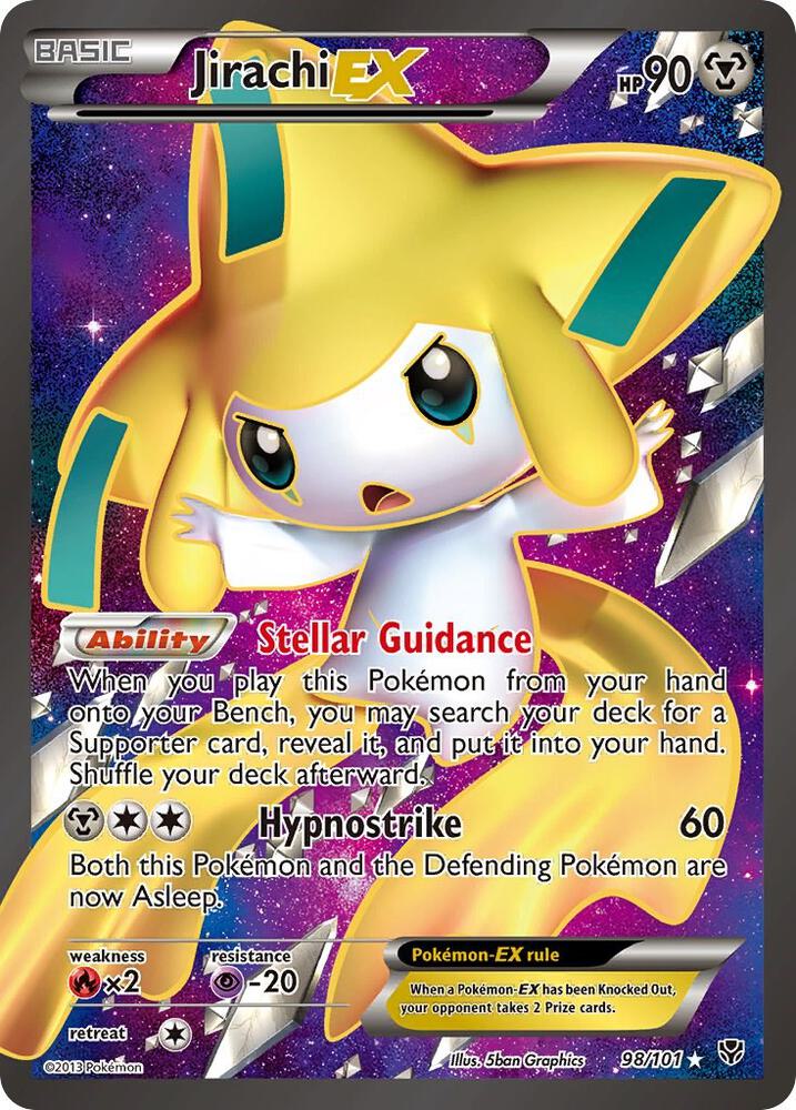 Jirachi EX (98 Full Art) 98/101 card from Plasma Blast