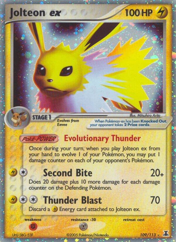 Jolteon ex 109/113 card from Delta Species