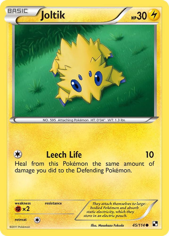 Joltik (45) 45/114 card from Black and White
