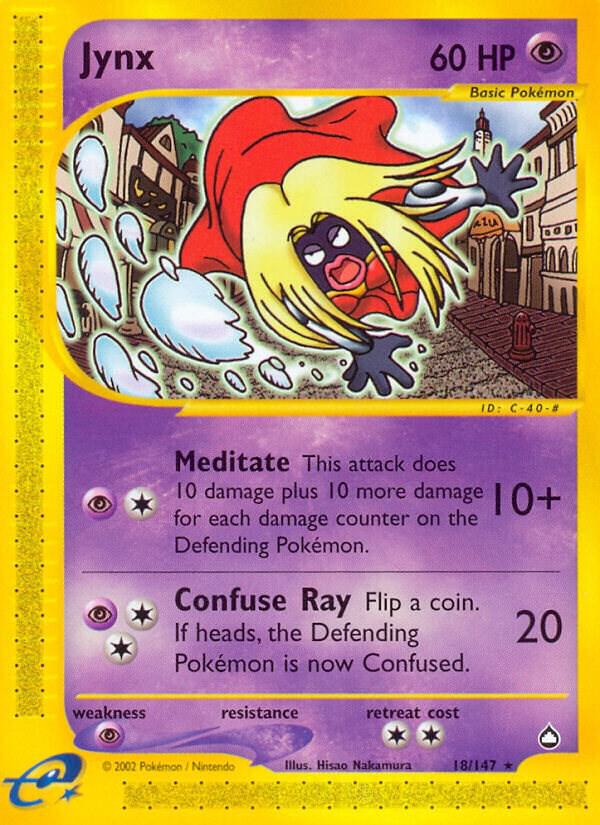 Jynx 018/147 card from Aquapolis