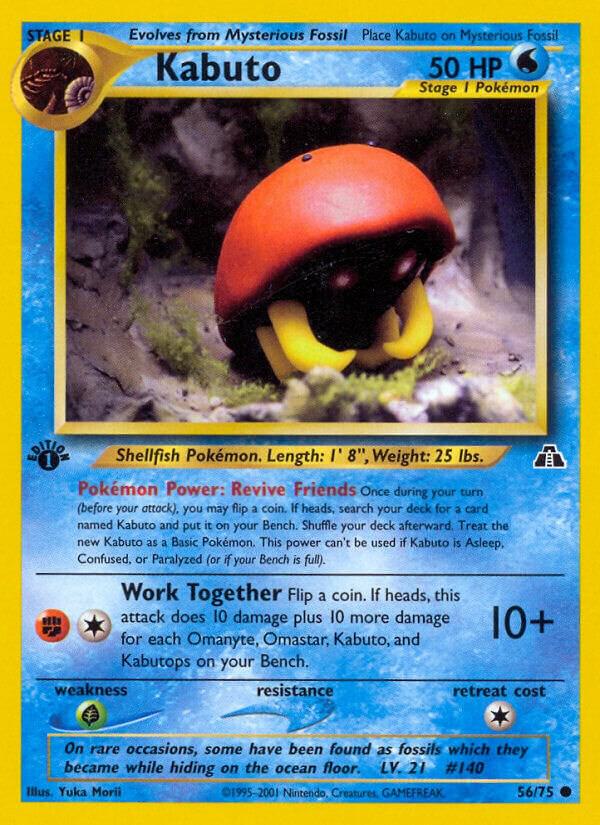 Kabuto 56/75 card from Neo Discovery