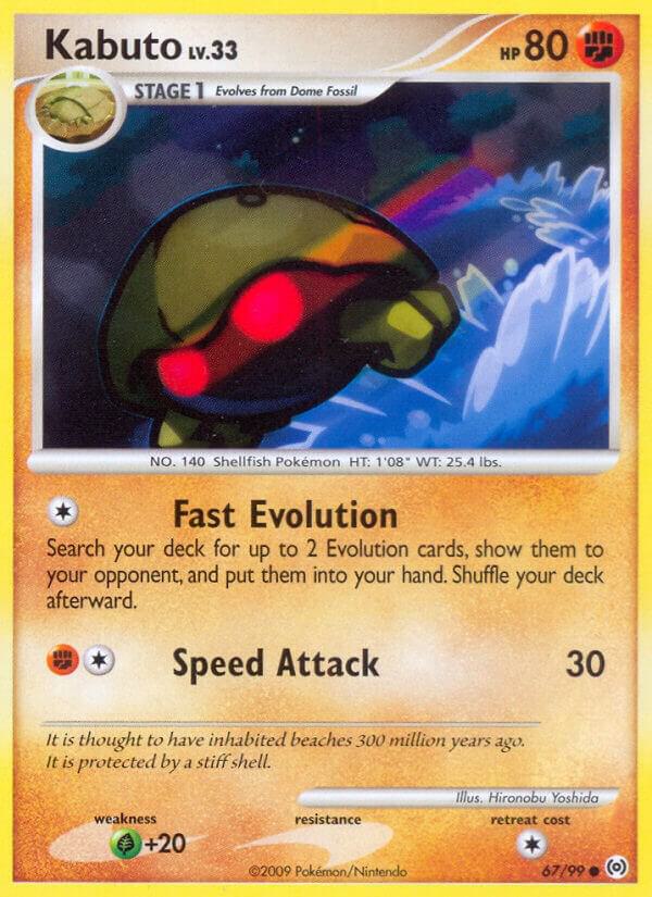 Kabuto 67/99 card from Arceus