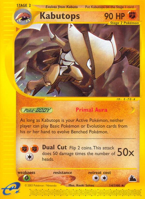 Kabutops (14) 014/144 card from Skyridge