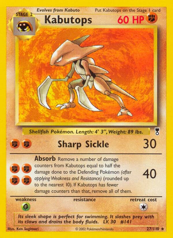Kabutops 027/110 card from Legendary Collection