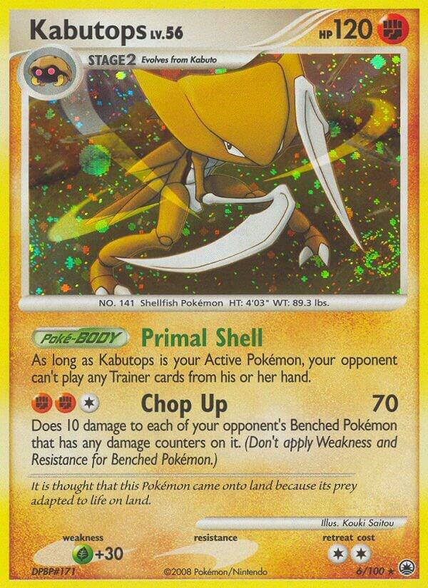 Kabutops 6/100 card from Majestic Dawn