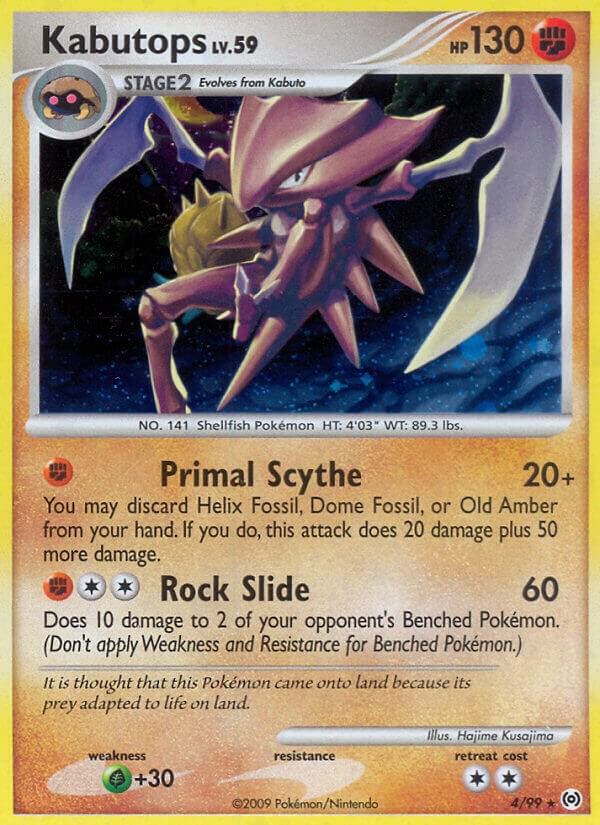 Kabutops 4/99 card from Arceus