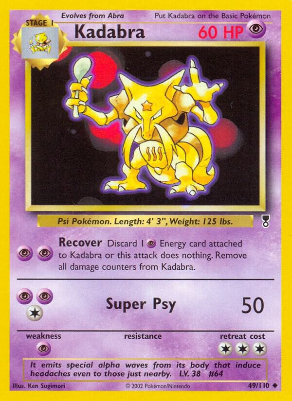 Kadabra 049/110 card from Legendary Collection