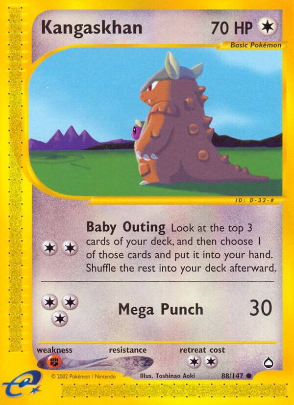 Kangaskhan 088/147 card from Aquapolis
