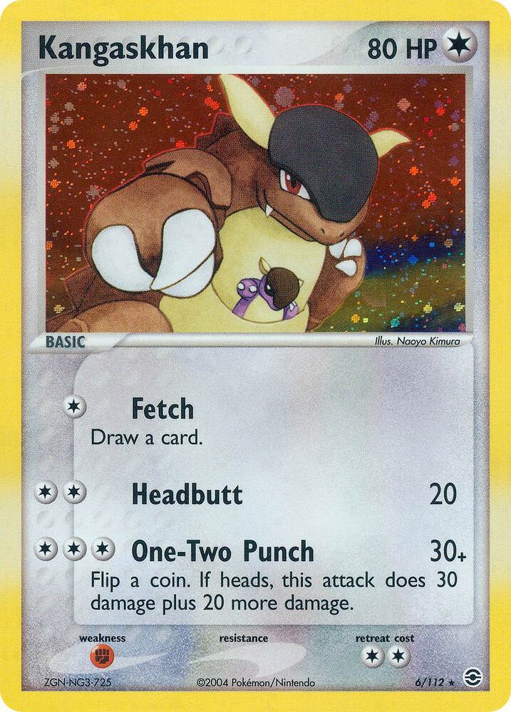 Kangaskhan 6/112 card from FireRed & LeafGreen
