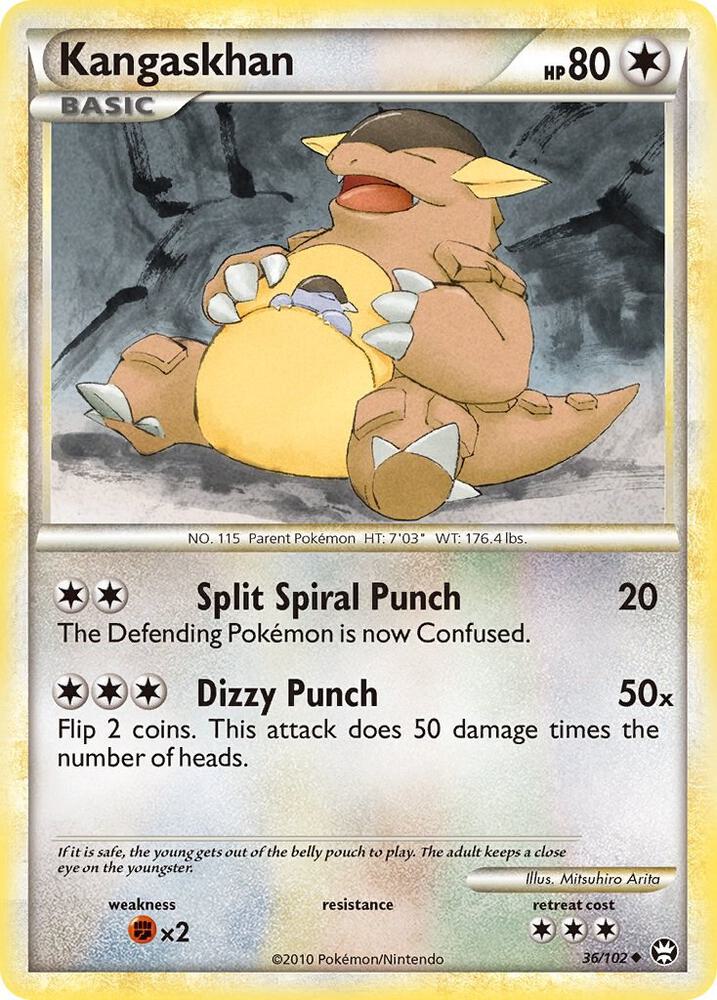 Kangaskhan 36/102 card from Triumphant