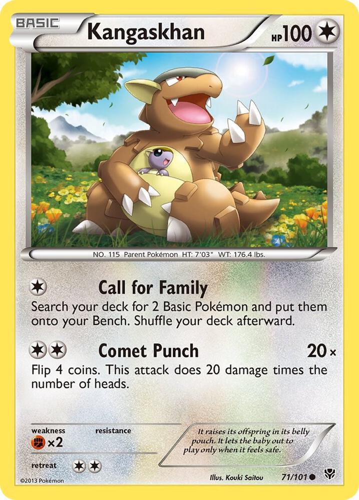 Kangaskhan 71/101 card from Plasma Blast