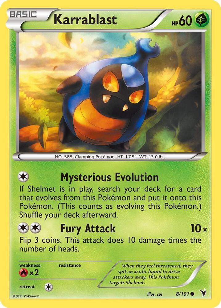 Karrablast 8/101 card from Noble Victories