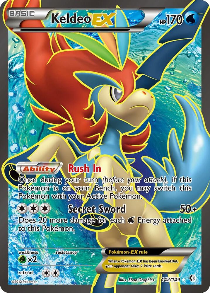 Keldeo EX (142 Full Art) 142/149 card from Boundaries Crossed